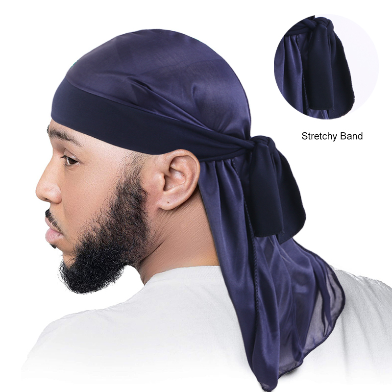 Bandana Doo Rag - Erkek Ipeksi Durags Bandanalar Türban Şapka