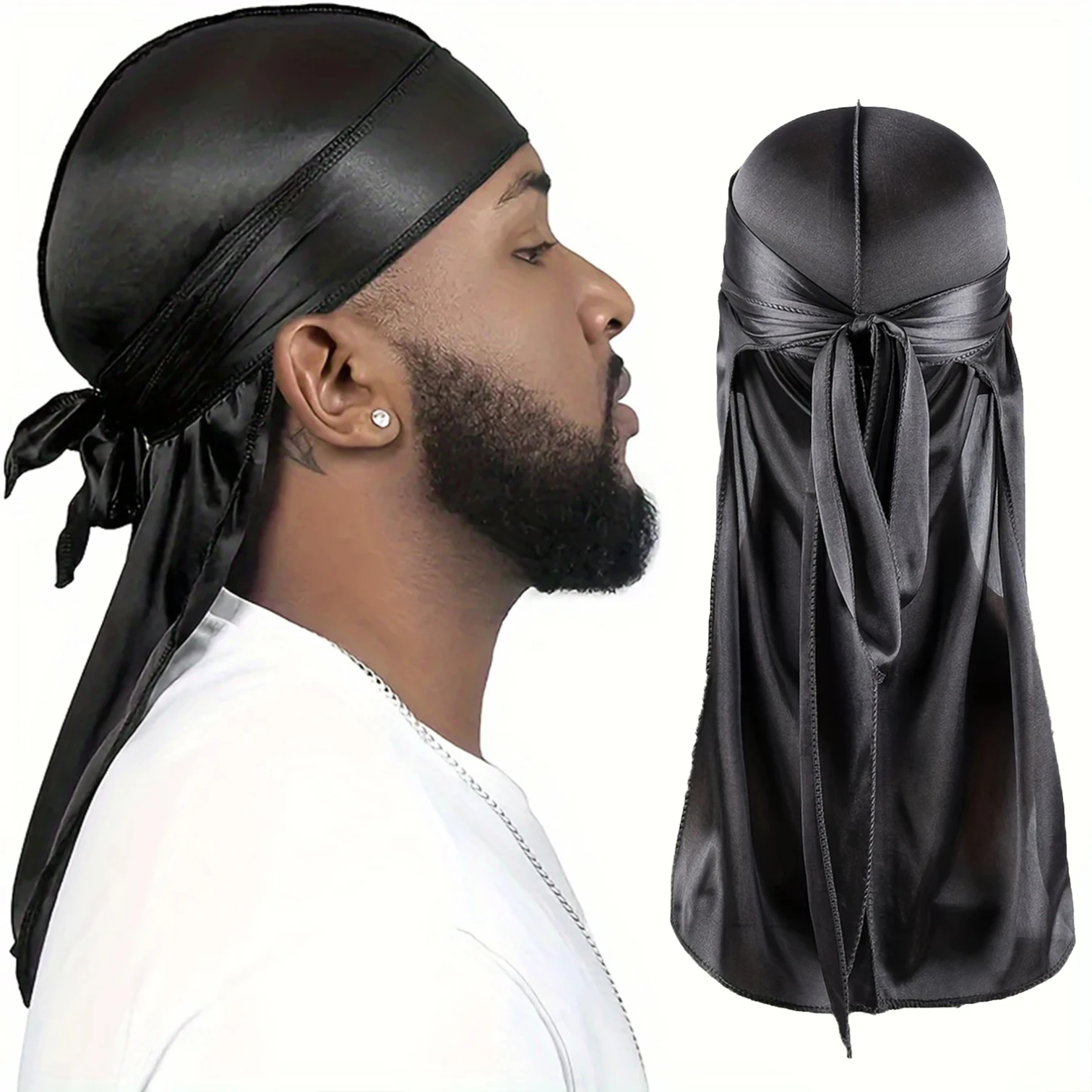 Bandana Doo Rag - Erkek İpek Durag Bone Bandana İpeksi