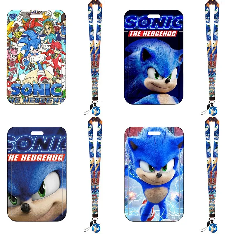Lanyard Badge Holder - Çizgi Film Sonic Otobüs Kartı Tutucu