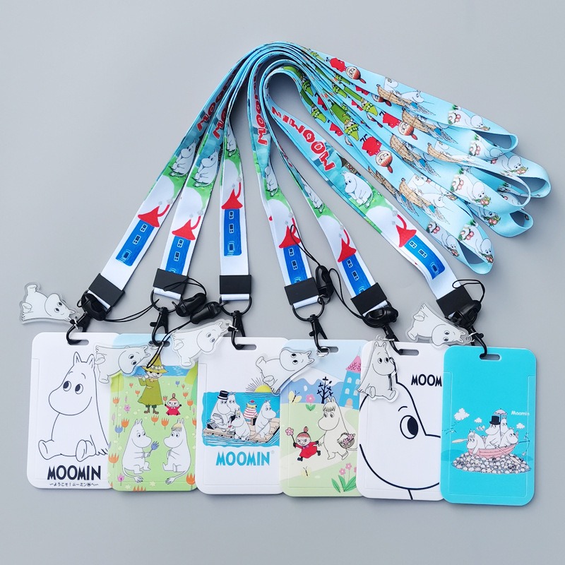 Lanyard Badge Holder - Moomin Karikatür Sert Kart Tutucu Isı