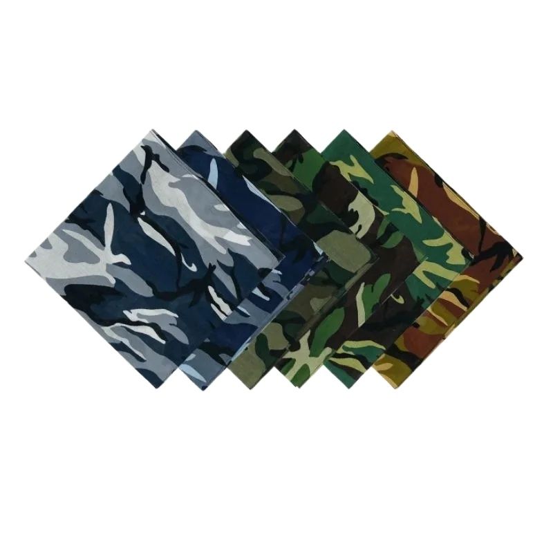 Face Scarf Mask - 53x53cm açık kamuflaj Bandana sokak Hip-hop