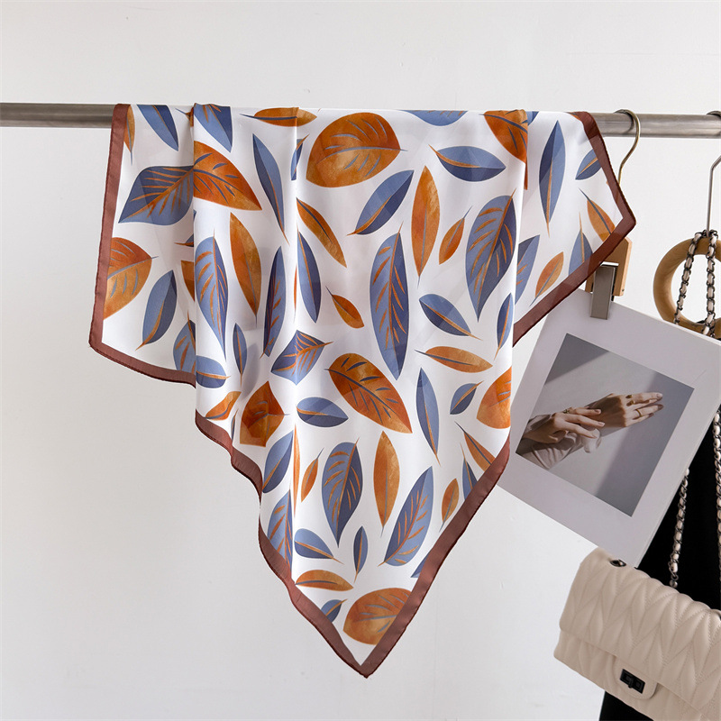 Scarf Silk Square - Lüks Marka Baskı 70 cm Kare