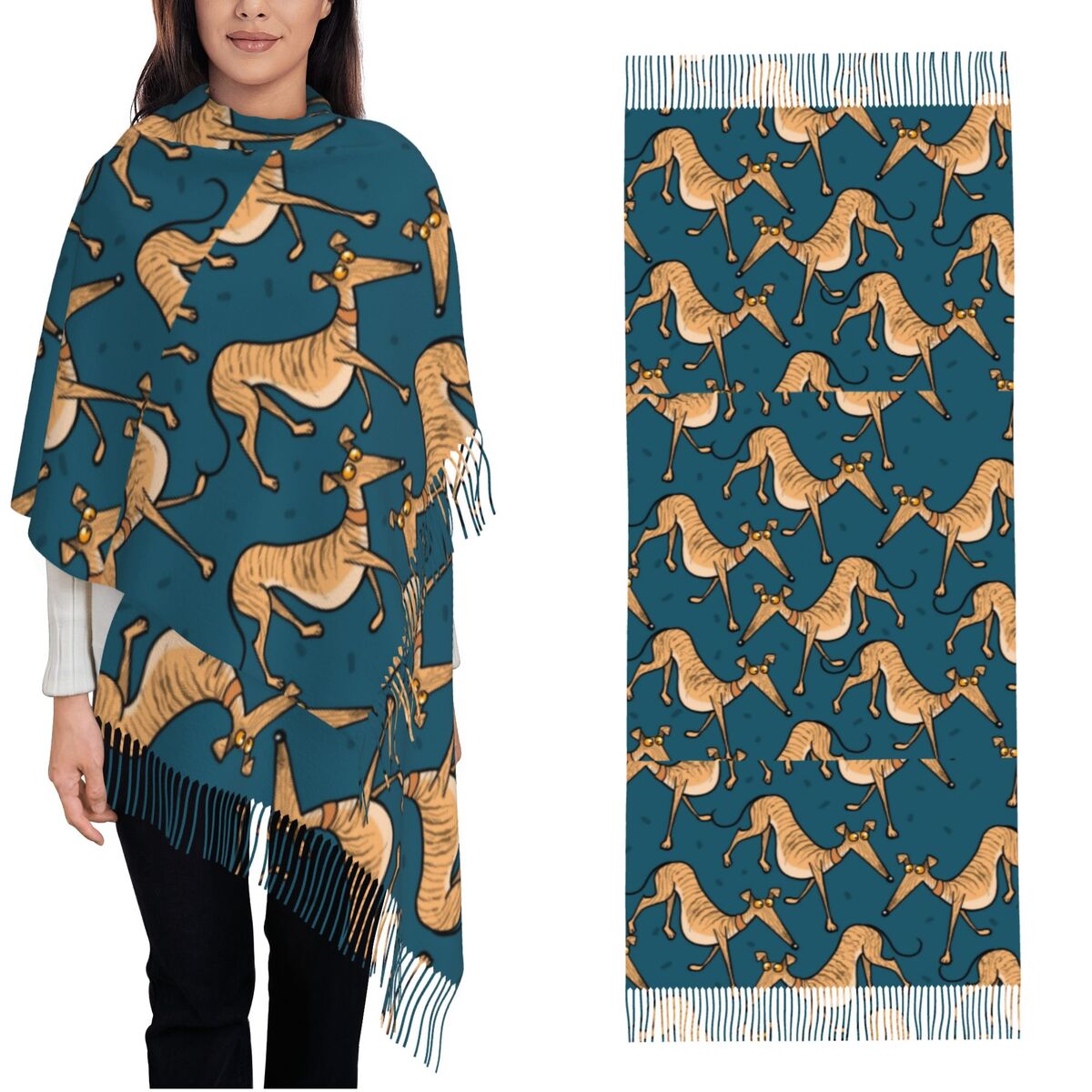 Greyhound Whippet Lurcher Köpe - Pashmina Wrap Large incelemesi ve fiyatı