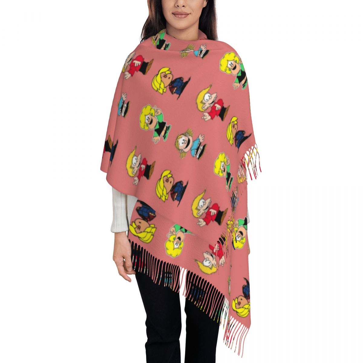 Kadın Püsküllü Eşarp Mafaldas  - Pashmina Wrap Large incelemesi ve fiyatı