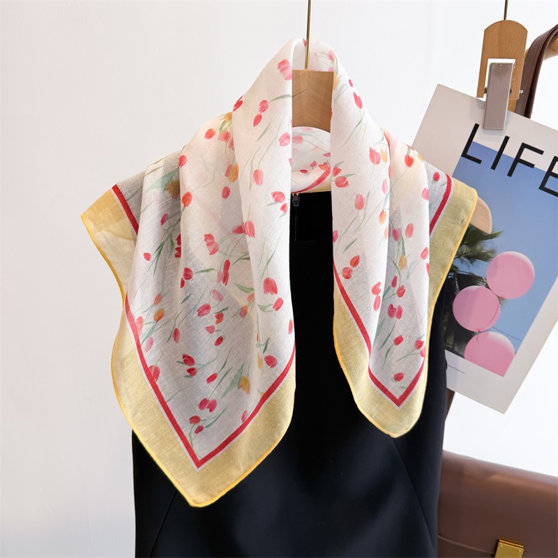 50cm Pamuklu Keten Kare Eşarp  - Bandana Cotton incelemesi ve fiyatı