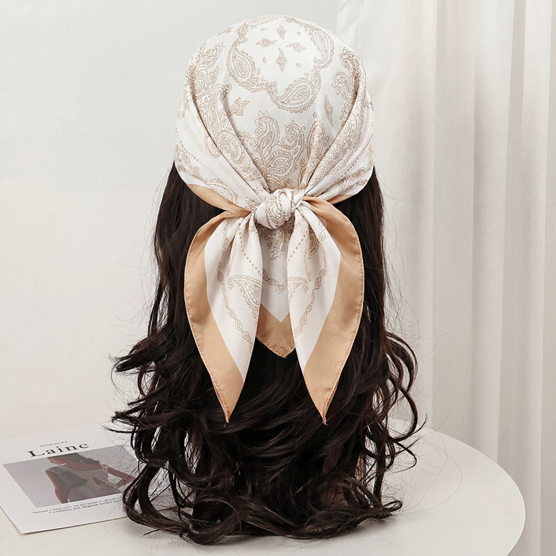 Vintage Bej Paisley Baskı Kare - Face Scarf Mask incelemesi ve fiyatı