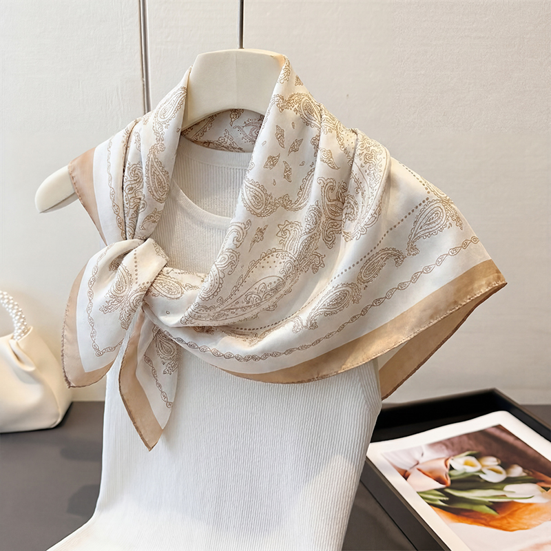 Vintage Bej Paisley Baskı Kare - Face Scarf Mask incelemesi ve fiyatı