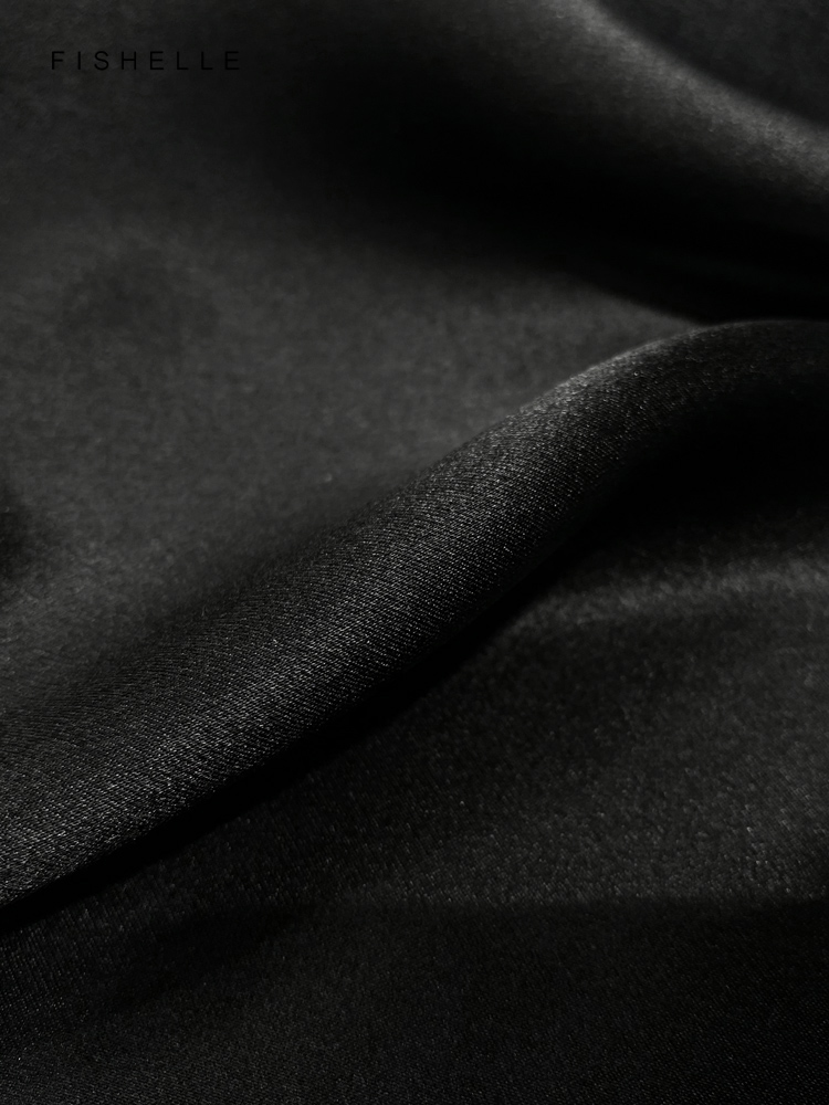 Katı renk siyah saf ipek eşarp - Scarf Silk Square incelemesi ve fiyatı