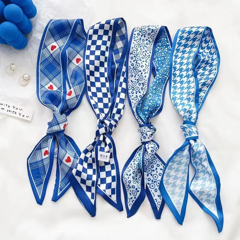 Klein mavi ipek eşarp Kadınlar - Bandana Cotton incelemesi ve fiyatı